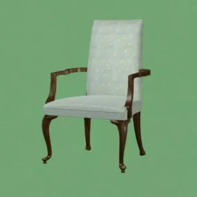 Wood Accent Chair 3d model