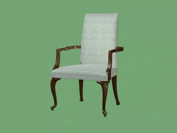 Wood Accent Chair 3d model Wood Accent Chair 3d model