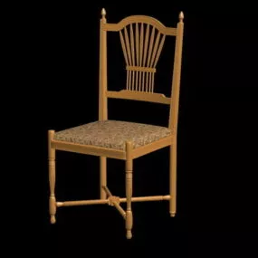 Antique Wooden Chair 3d model
