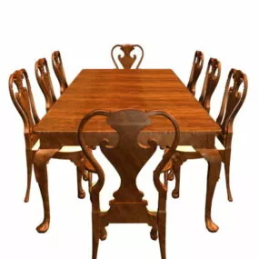 Antique Dining Room Sets 3d model