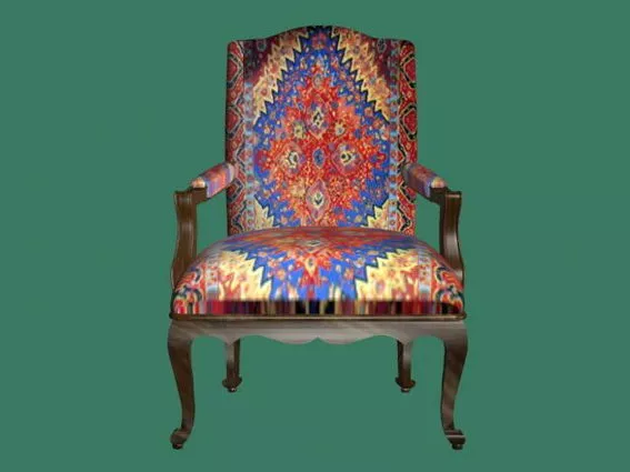 Wood Accent Chair 3d model Wood Accent Chair 3d model