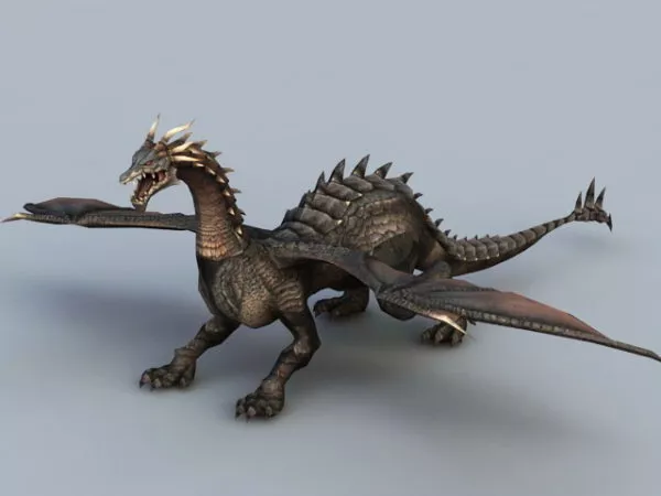 Evil Black Dragon 3d model Evil Black Dragon 3d model