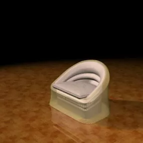 Upholstered Tub Chair 3d model