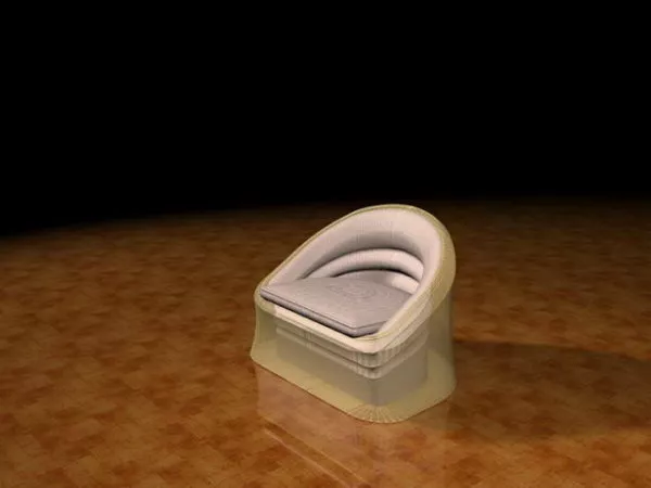 Upholstered Tub Chair 3d model Upholstered Tub Chair 3d model