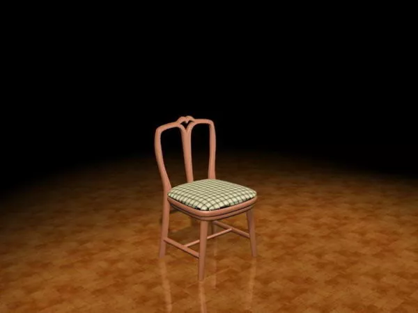 Wood Dining Chair 3d model Wood Dining Chair 3d model