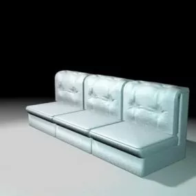 Three Cushion Couch 3d model