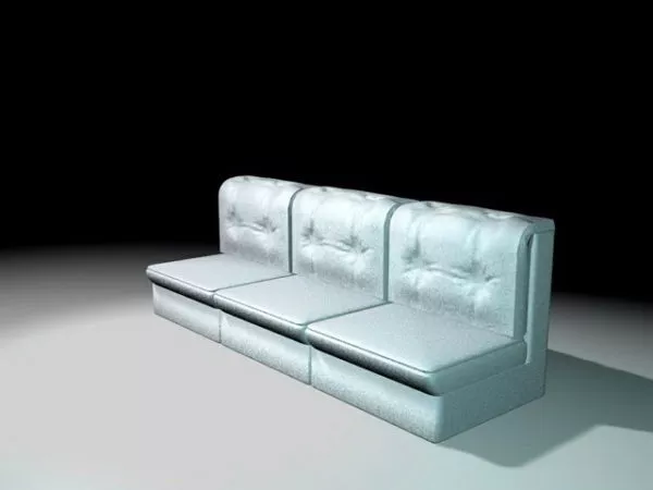 Three Cushion Couch 3d model Three Cushion Couch 3d model