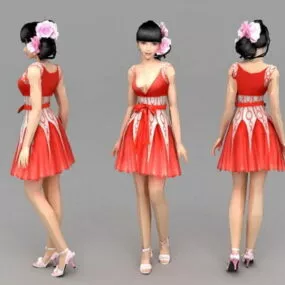 Summer Girl 3d model