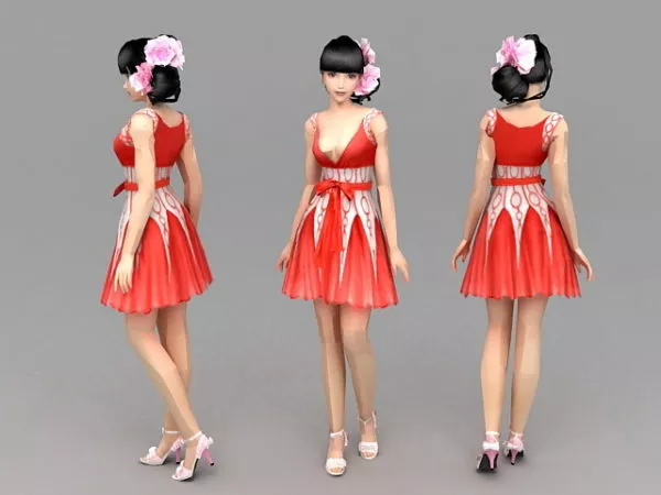 Summer Girl 3d model Summer Girl 3d model