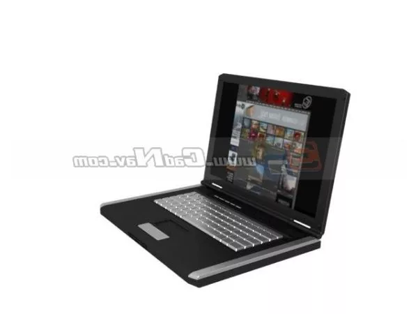 Old Style Laptop Computer 3d model