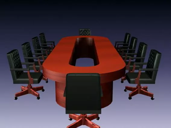 Conference Room Table And Chairs 3d model Conference Room Table And Chairs 3d model