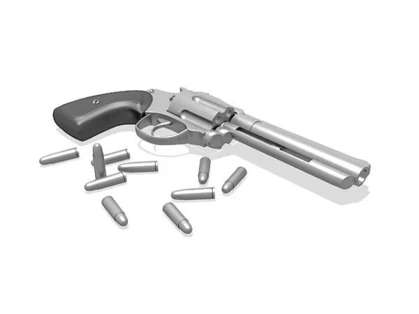 Police Revolver 3d model