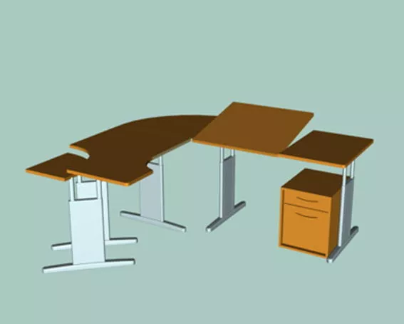 Office Desk Workstation 3d model Office Desk Workstation 3d model