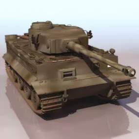 German Tiger Heavy Tank 3d model