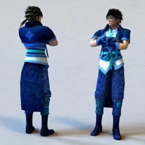 Cool Anime Guy 3d model