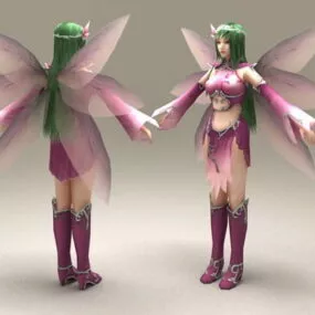 Purple Fairy 3d model