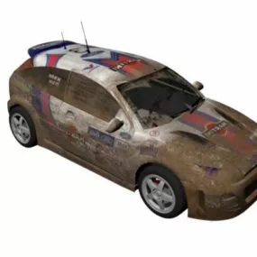 Ford Focus Rs Wrc Racing Car 3d model