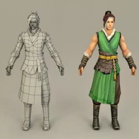 Ancient Chinese Man 3d model
