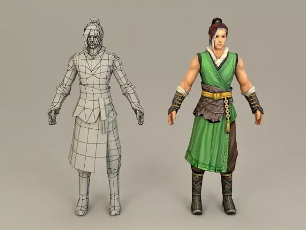 Ancient Chinese Man 3d model Ancient Chinese Man 3d model