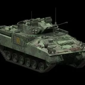 Warrior Tracked Armoured Vehicle 3d model