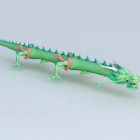 Green Chinese Dragon 3d model