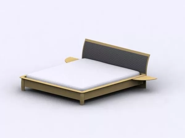 Modern Style Platform Bed 3d model Modern Style Platform Bed 3d model