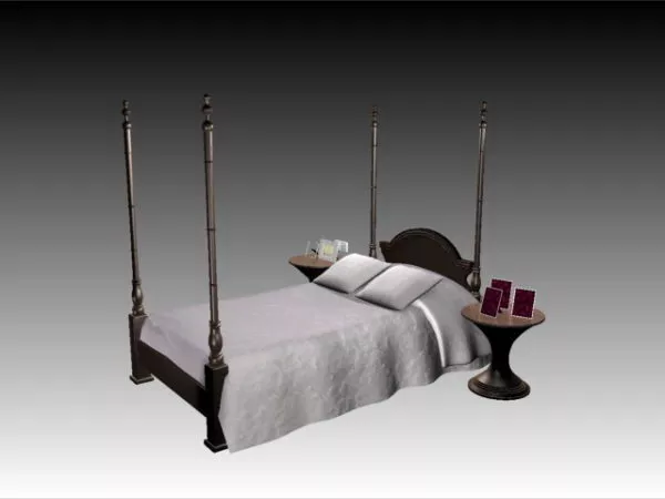 Four-poster Bed 3d model Four-poster Bed 3d model
