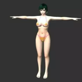 Bikini Asian Girl 3d model