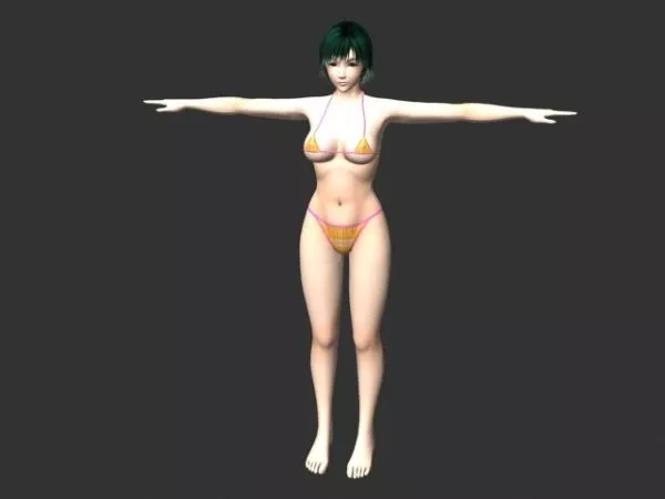 Bikini Asian Girl 3d model Bikini Asian Girl 3d model