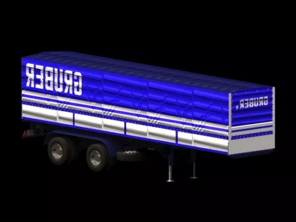 Old Rustic Trailer 3d model