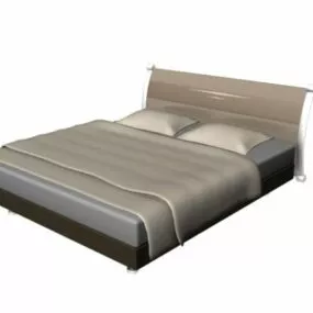 Modern Platform Bed 3d model
