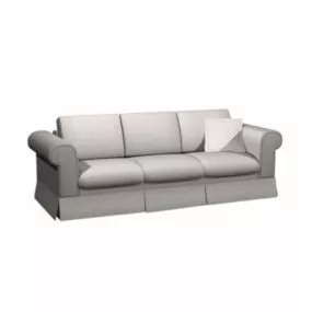 Three Cushion Couch 3d model