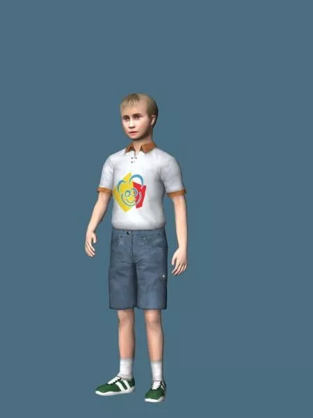 Character Boy Runing 3d model