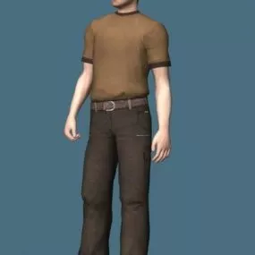 Casual Man Rigged Character 3d model