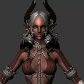 Dark Elf Female Character 3d model