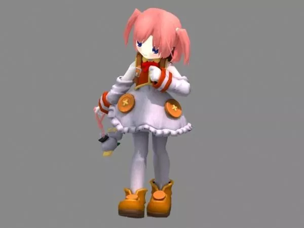 Character Cute Anime Girl 3d model Character Cute Anime Girl 3d model