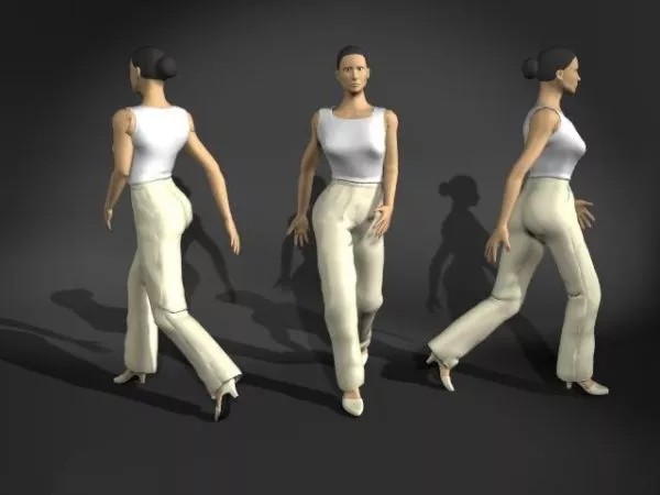 Characterwoman Walking Pose 3d model Characterwoman Walking Pose 3d model