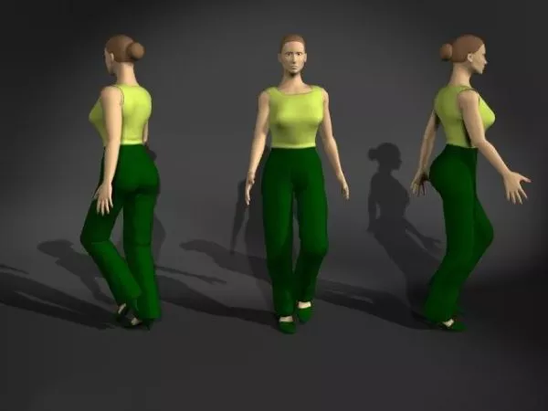 Woman In Walking Pose Character 3d model Woman In Walking Pose Character 3d model