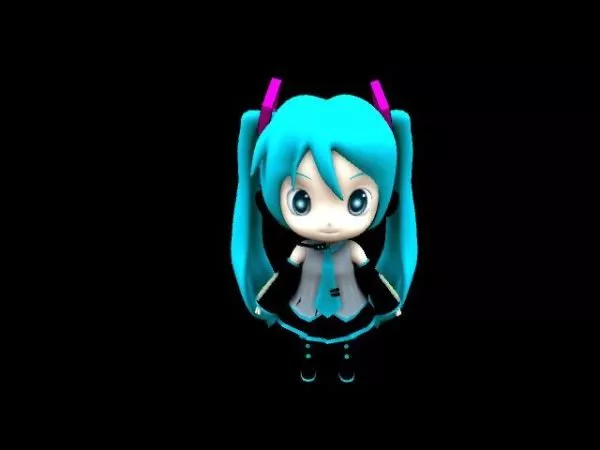 Hatsune Miku Cartoon Character 3d model Hatsune Miku Cartoon Character 3d model