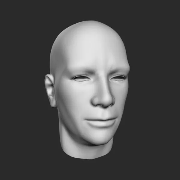 Man Head Vandamme 3d model