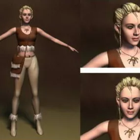 Beautiful Girl Character 3d model