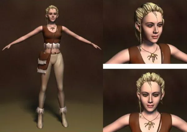 Beautiful Girl Character 3d model Beautiful Girl Character 3d model