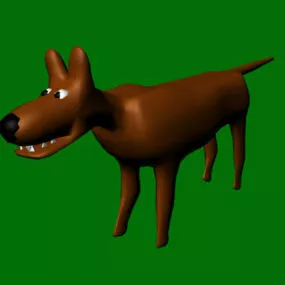 Cartoon Wolf Character 3d model