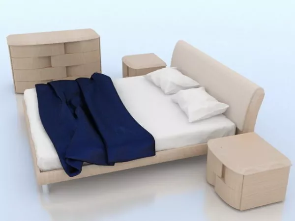 Wooden Modern Bedroom Furniture Sets 3d model Wooden Modern Bedroom Furniture Sets 3d model