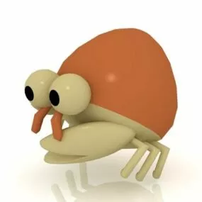 Cartoon Hermit Crab Toy 3d model