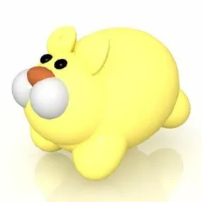 Cartoon Rabbit Toy 3d model