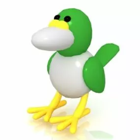Cartoon Crow Toy 3d model