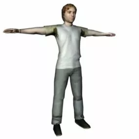 Character Young Man Standing 3d model