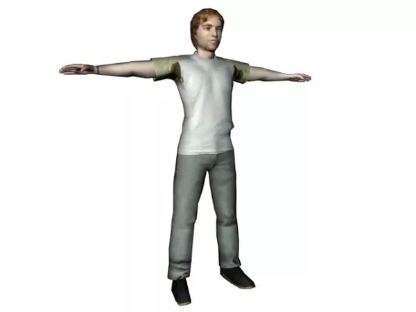 Character Young Man Standing 3d model Character Young Man Standing 3d model