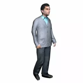Character Businessman Walking 3d model